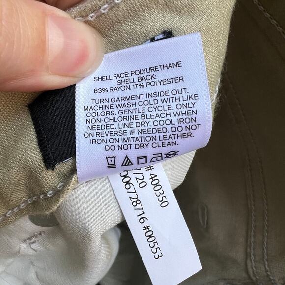 NWT Express Silver Metallic Straight Leg High Rise Pants Size 4 - Picture 8 of 8